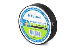 012504 Folsen Изоляционная лента ПВХ 19 мм x 20 м, черная